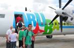 O nome do avião é Aruba. Mas nós estamos em Curaçao, embarcando para Bonaire. Viva o ABC!